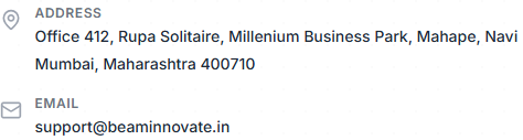 Navi Mumbai (Mahape) Address Card